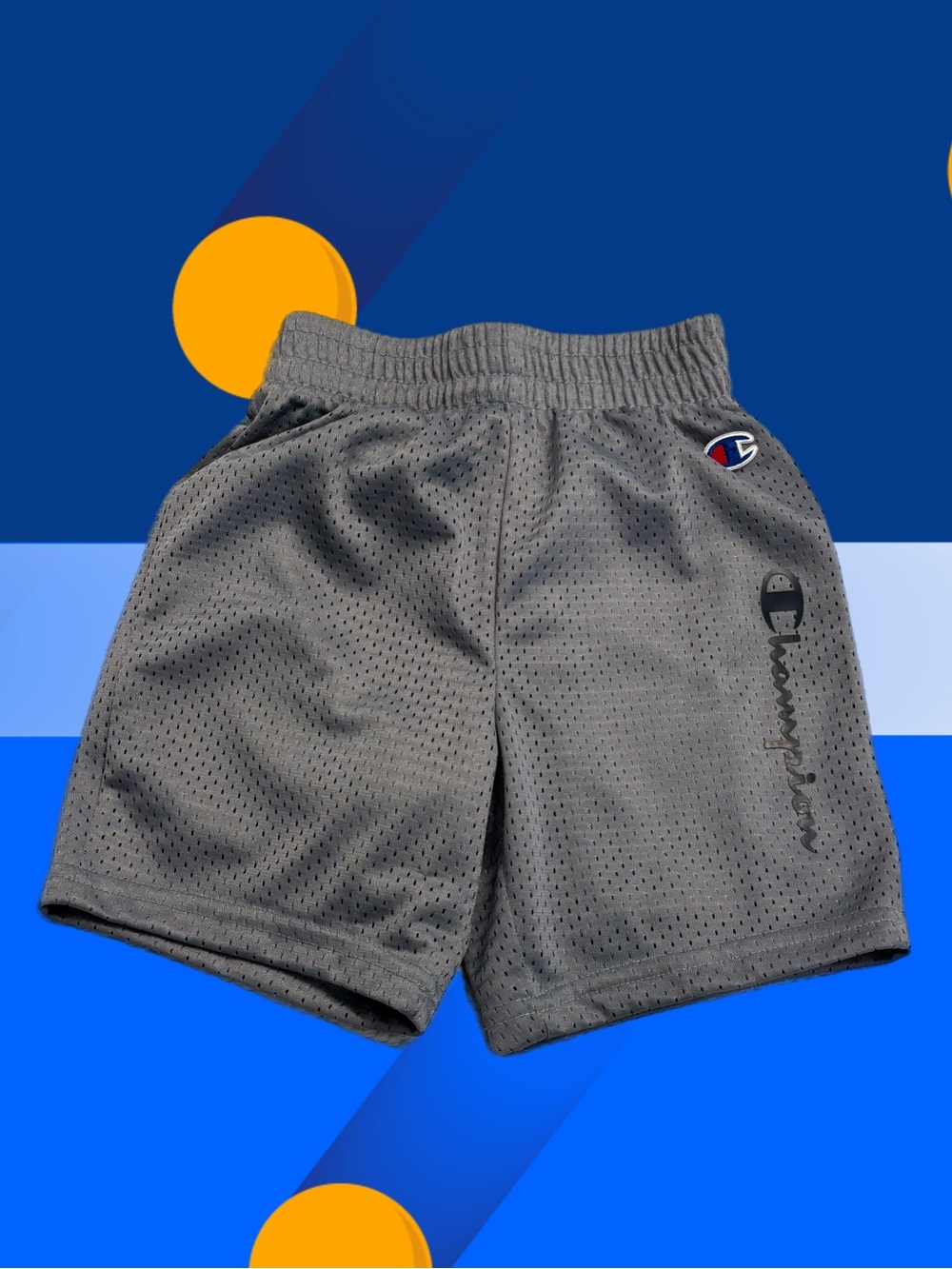 Champion Toddler Gray Mesh Athletic Shorts Logo Size 4